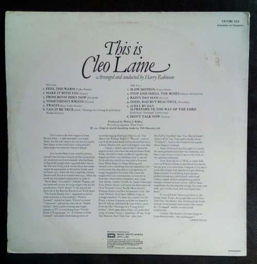 Cleo Laine - This is Cleo Laine LP Vinyl Record