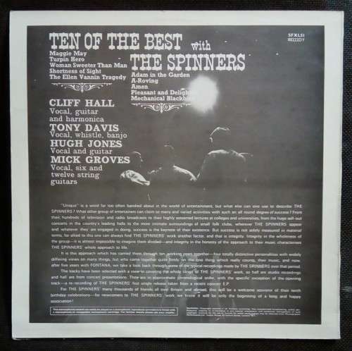 The Spinners - Ten of The Best with The Spinners LP Vinyl Record - UK Pressing