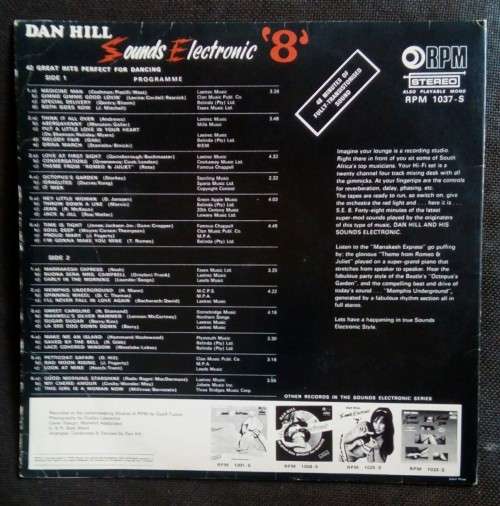 Dan Hill Sounds Electronic Vol.8 LP Vinyl Record