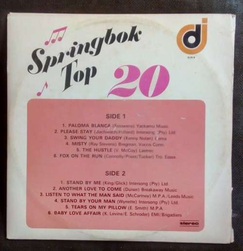 Springbok Top 20 Double LP Vinyl Record Set