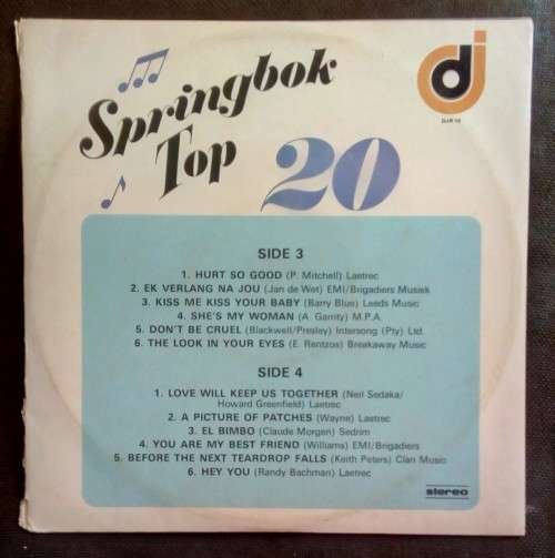 Springbok Top 20 Double LP Vinyl Record Set
