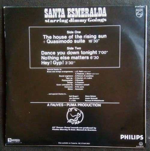 Santa Esmeralda - The House of The Rising Sun  LP Vinyl Record