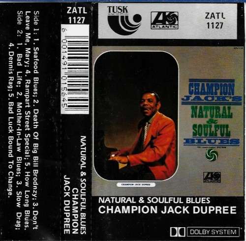 Champion Jack Dupree - Natural & Soulful Blues Cassette Tape