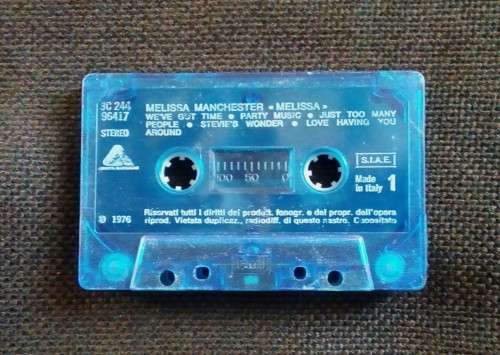 Melissa Manchester - Melissa Cassette Tape - Italy Edition