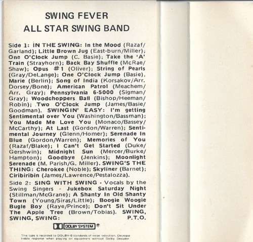 All Star Swing Band - Swing Fever Cassette Tape