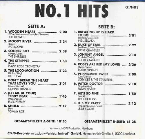 No.1 Hits Vol.6 Cassette Tape - Germany Edition