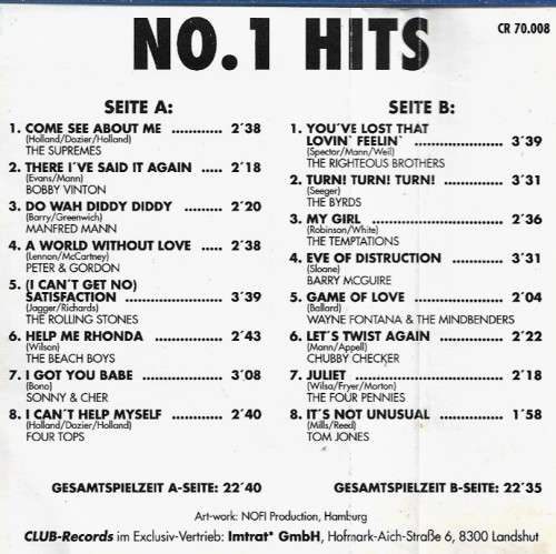 No.1 Hits Vol.8 Cassette Tape - Germany Edition