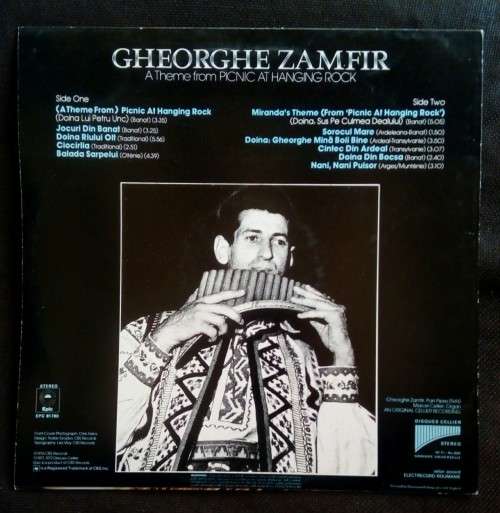 Gheorghe Zamfir - A Theme from Picnic At Hanging Rock LP Vinyl Record - UK Pressing