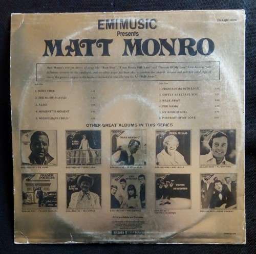 Matt Monro - Matt Monro LP Vinyl Record