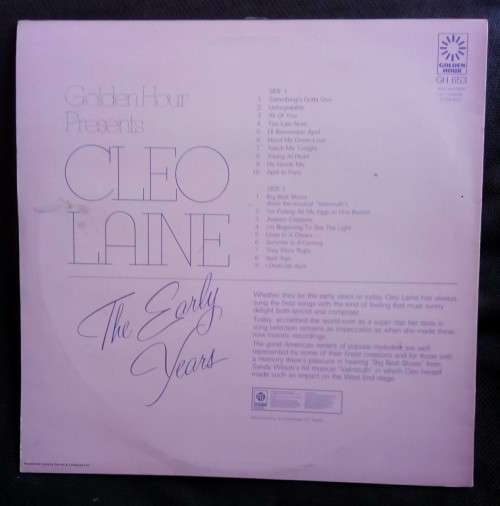 Cleo Laine - The Early Years LP Vinyl Record