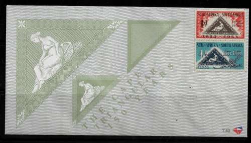 South Africa - 1953 Centenary of Cape Triangular issue Stamps on 2003 150th Anniversary FDC