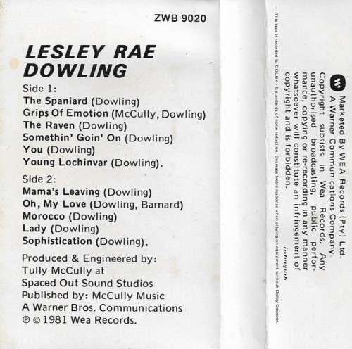 Lesley Rae Dowling - Lesley Rae Dowling Cassette Tape