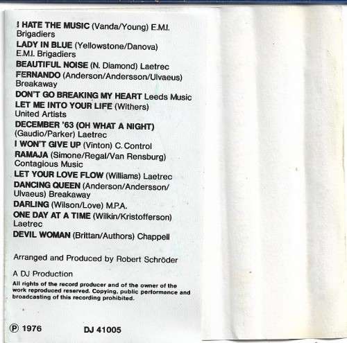 Top Of The Charts 1976 Cassette Tape