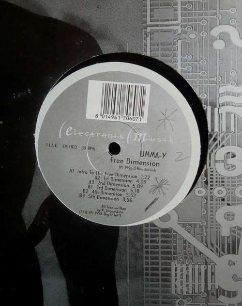 Umma-Y - Free Dimension 12` Single Vinyl Record - Italy Pressing