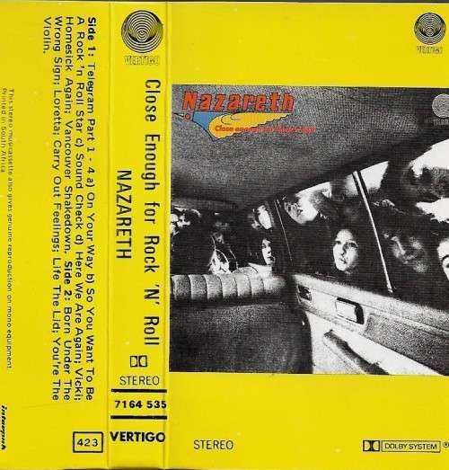 Nazareth - Close Enough For Rock `N` Roll Cassette Tape