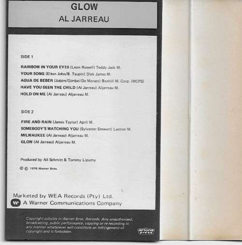 Al Jarreau - Glow Cassette Tape