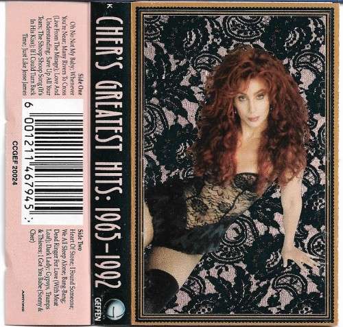 Cher Greatest Hits 1965-1992 Cassette Tape