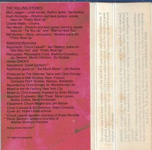 The Rolling Stones - Under Cover Cassette Tape
