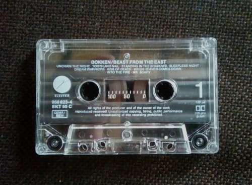 Dokken - Beast From The East Cassette Tape - Europe Edition