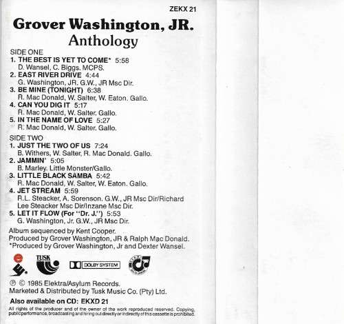 Grover Washington Jr. - Anthology Cassette Tape