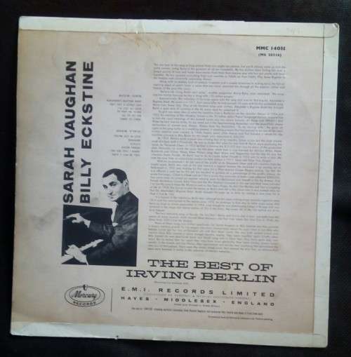 Sarah Vaughan and Billy Eckstein Sings The Best of Irving Berlin LP Vinyl Record - UK Pressing