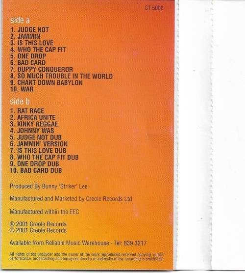 The Wailers - Trenchtown Rocking Cassette Tape
