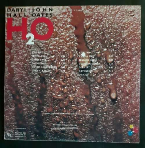 Daryl Hall and John Oates - H2O LP Vinyl Record