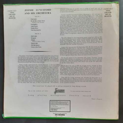 Jimmy Lunceford and His Orchestra LP Vinyl Record - UK Pressing