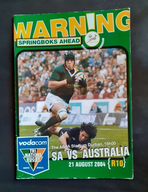 South Africa vs Australia 2004 Tri Nations Match Programme