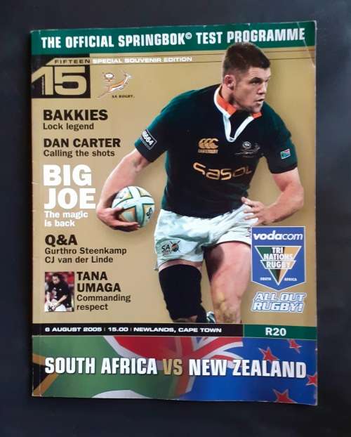 South Africa vs New Zealand 2005 Tri Nations Match Programme