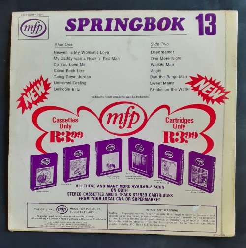 Springbok Hit Parade Vol.13 LP Vinyl Record