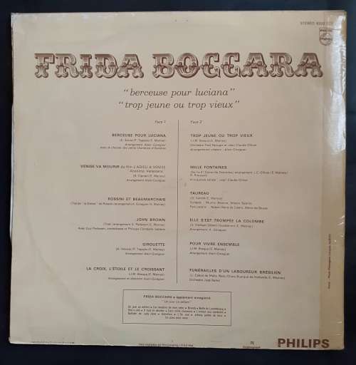 Frida Boccara - Berceuse Pour Luciana LP Vinyl Record - Germany Pressing