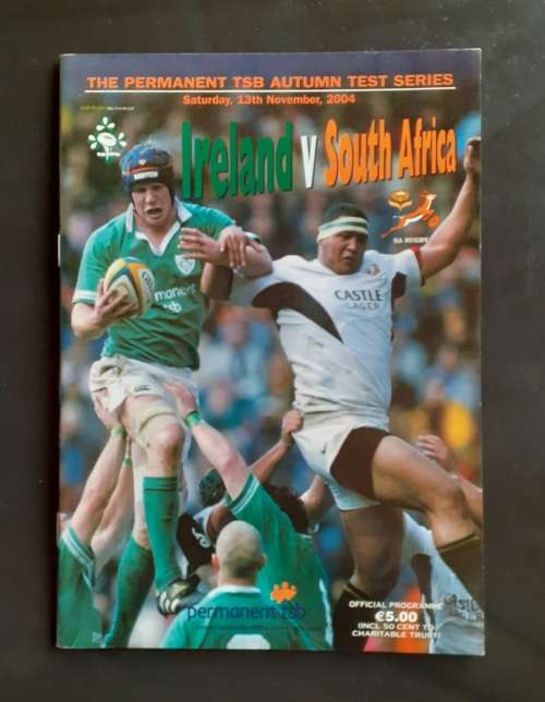 Ireland vs South Africa 2004 Test Match Programme