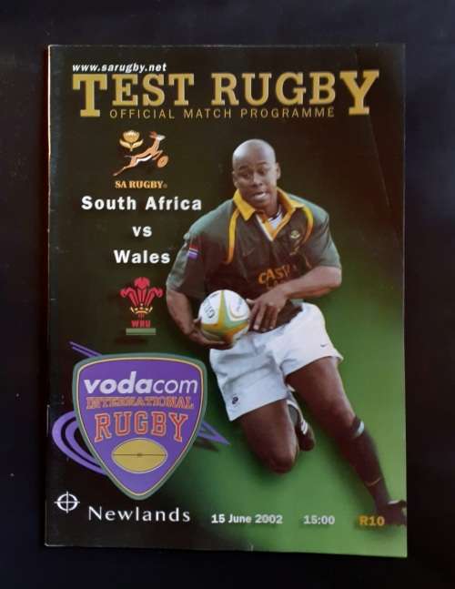 South Africa vs Wales 2002 1st Test Match Programme