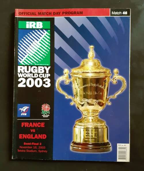 France vs England 2003 RWC Semi Final Match Programme