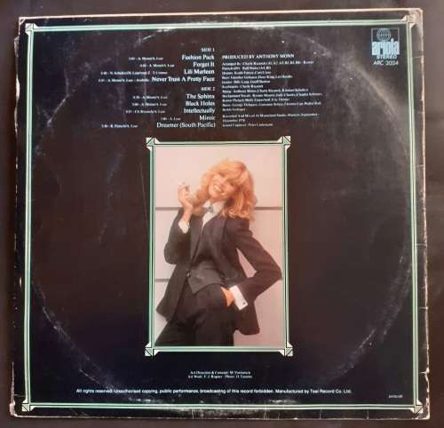Amanda Lear - Never Trust A Pretty Face LP Vinyl Record