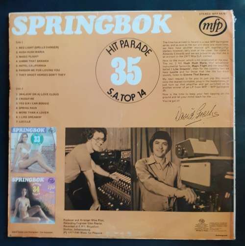 Springbok Hit Parade Vol.35 LP Vinyl Record