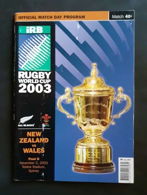New Zealand vs Wales 2003 Rugby World Cup Group Stage Match Programme