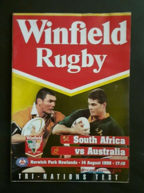 South Africa vs Australia 1999 Tri Nations Match Programme