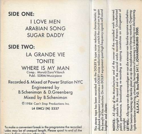 Eartha Kitt - I Love Men Cassette Tape