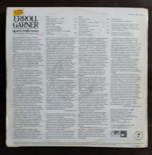 Erroll Garner - Up In Erroll`s Room LP Vinyl Record