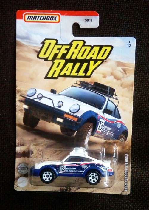 Matchbox - Off Road Rally : 1985 Porsche 911 Rally  - Car # 3/12