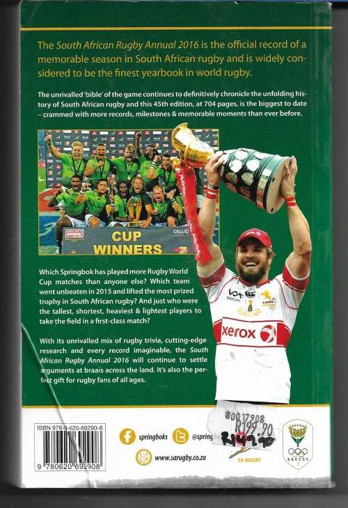 2016 South Africa Rugby Annual Book