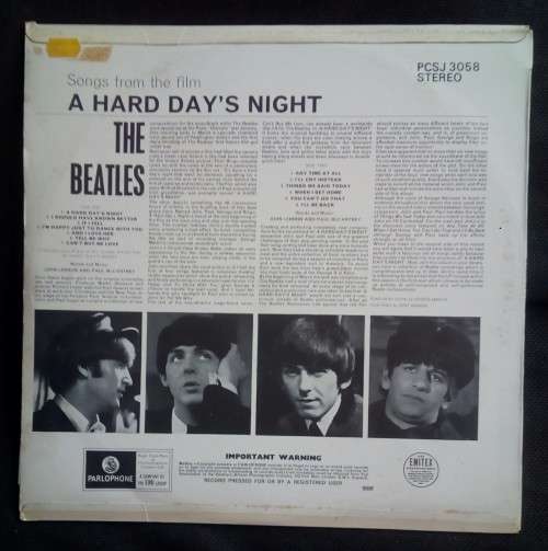 The Beatles - A Hard Day's Night LP Vinyl Record