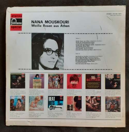 Nana Mouskouri - Weise Rosen Aus Athen LP Vinyl Record