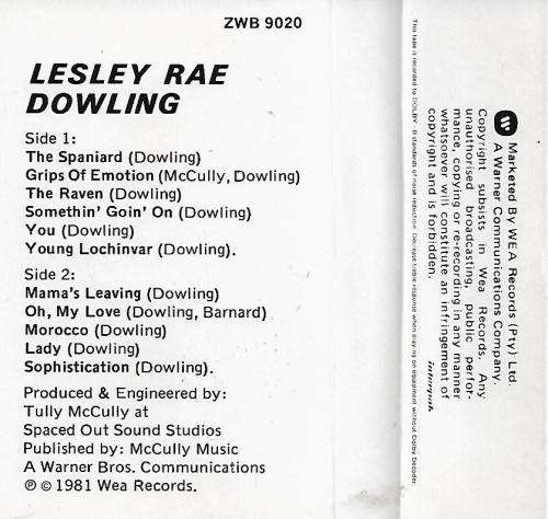 Lesley Rae Dowling - Lesley Rae Dowling Cassette Tape