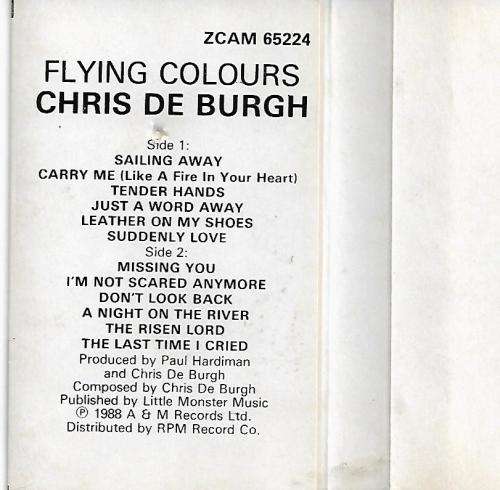 Chris De Burgh - Flying Colours Cassette Tape