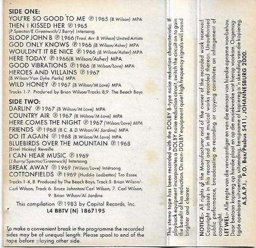 The Very Best of The Beach Boys Vol.2 Cassette Tape