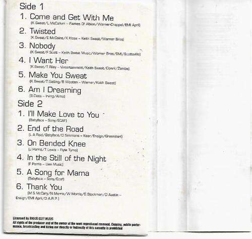 Knock Out! Songs of Keith Sweat & Boyz II Men Cassette Tape