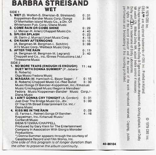 Barbra Streisand - Wet Cassette Tape